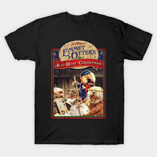 Funny Emmet Otters Jug Band Christmas Vintage T-Shirt by CLOSE THE DOOR PODCAST